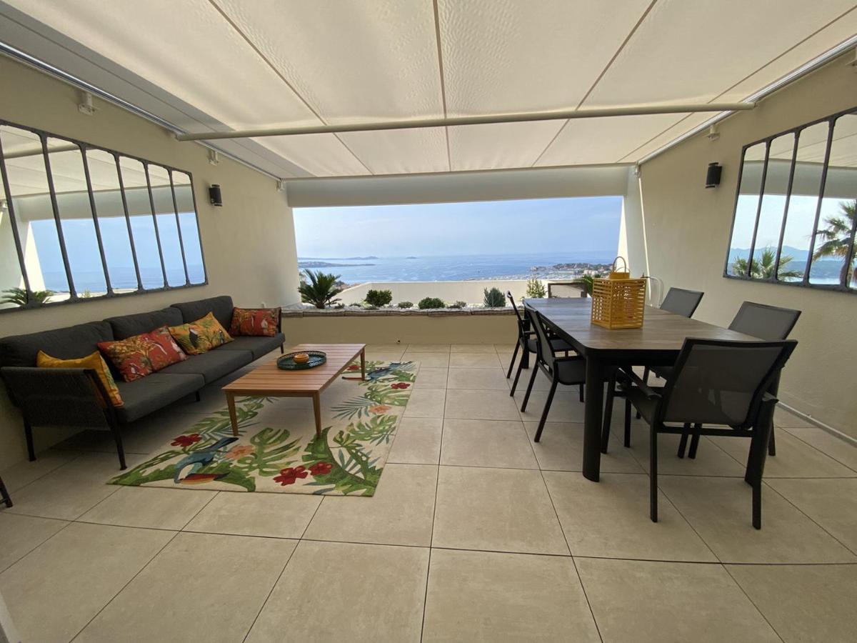 Superbe T2 44M2 - Grande Terrasse Vue Mer Panoramique Exceptionnelle Piscine - Parking باندول المظهر الخارجي الصورة