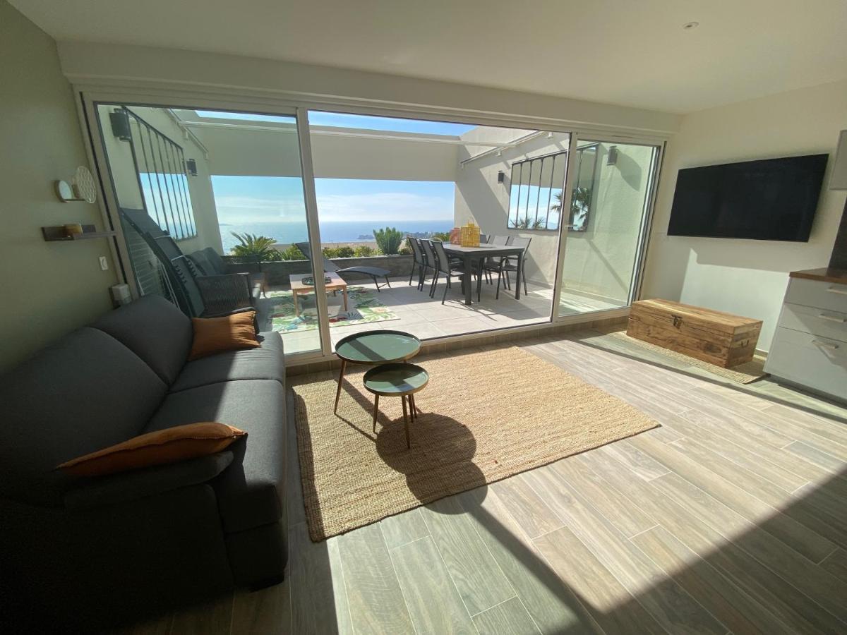 Superbe T2 44M2 - Grande Terrasse Vue Mer Panoramique Exceptionnelle Piscine - Parking باندول المظهر الخارجي الصورة